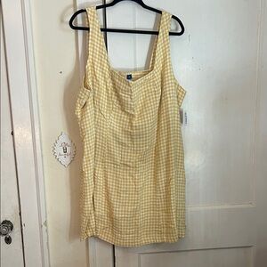 Old Navy Yellow Gingham Dress